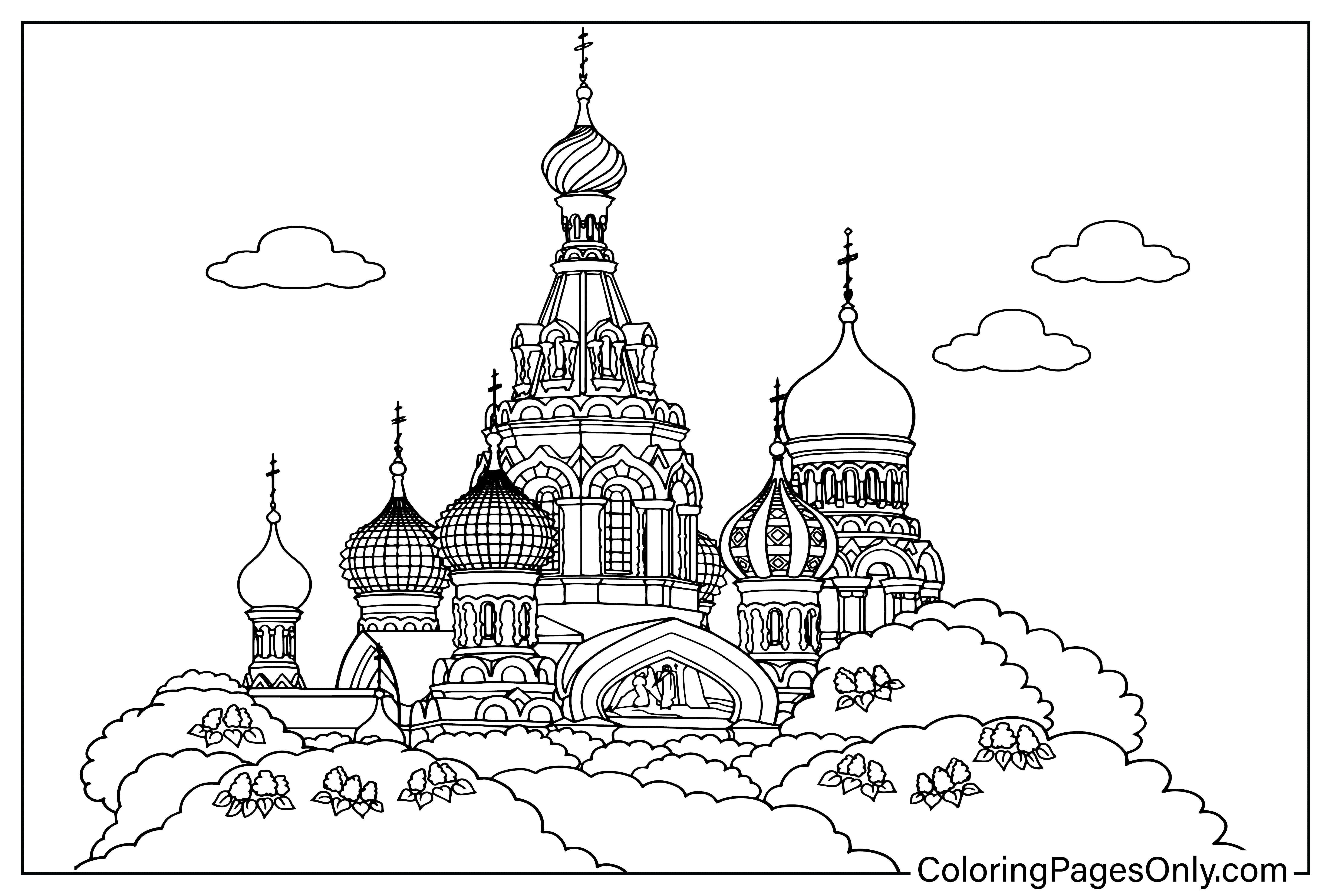 Printable russia coloring page