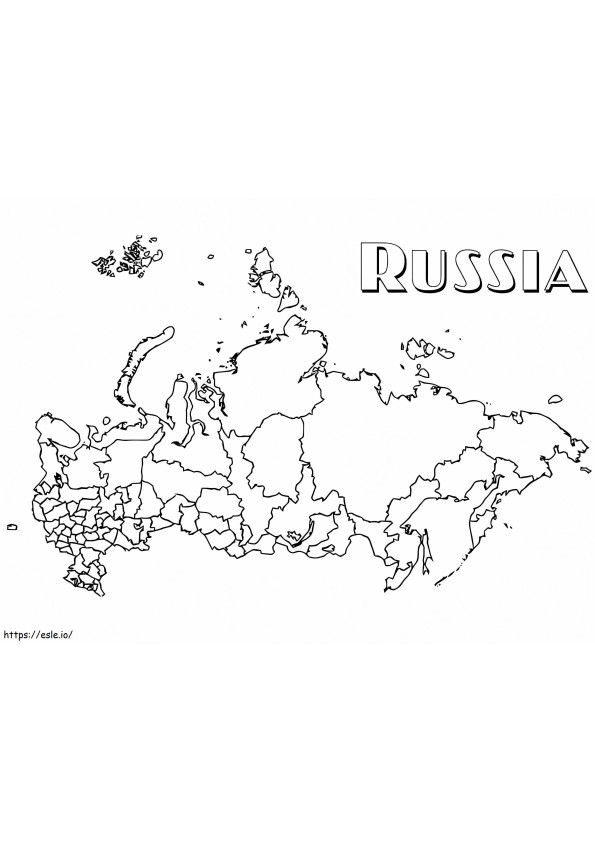 Russia map coloring page