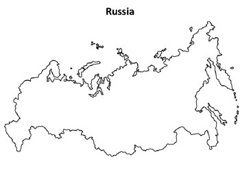 Russia map blank by northeast education tpt