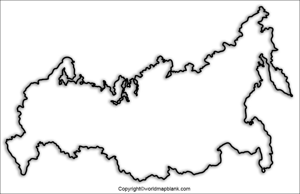 Printable blank map of russia â outline transparent png map russia map map outline map
