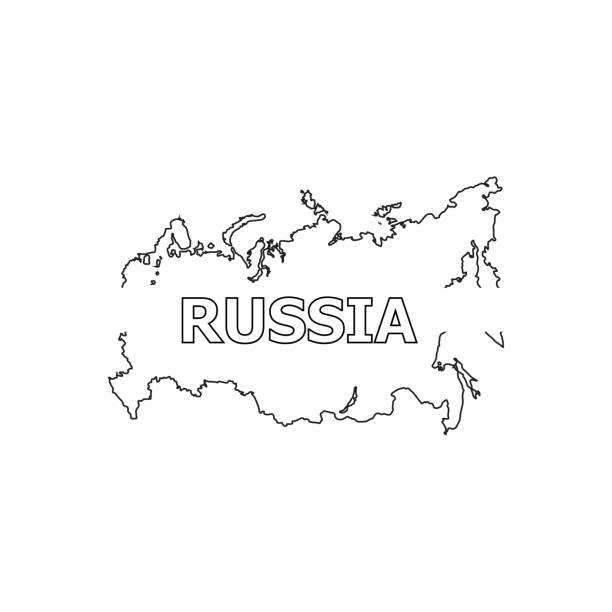Map of russia stock illustration