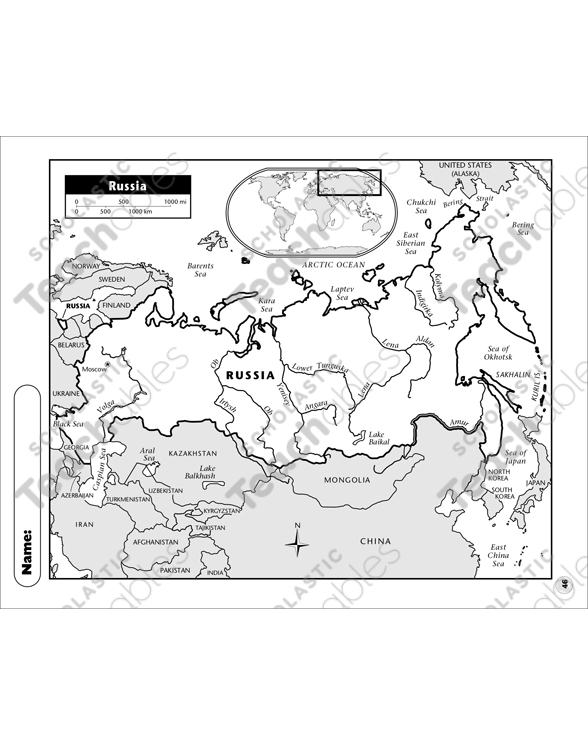 Russia map printable maps