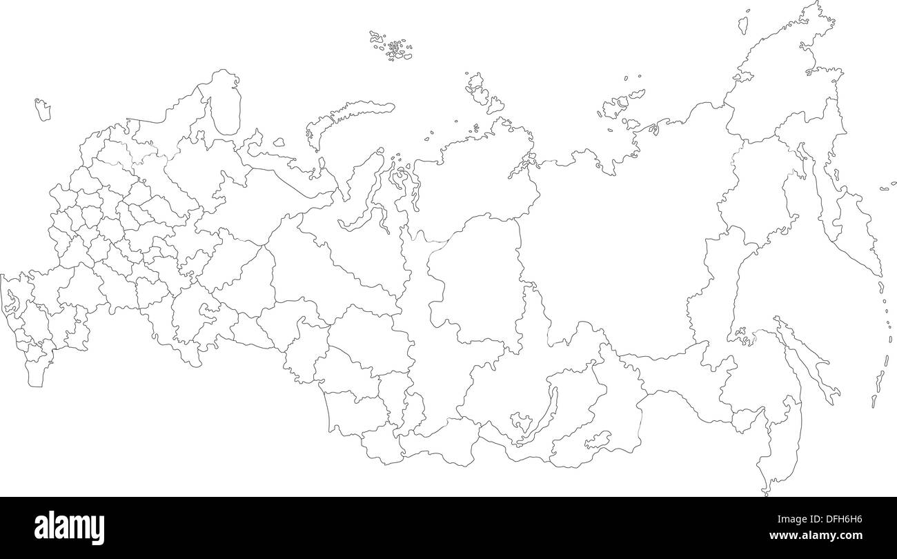 Russia map outline hi
