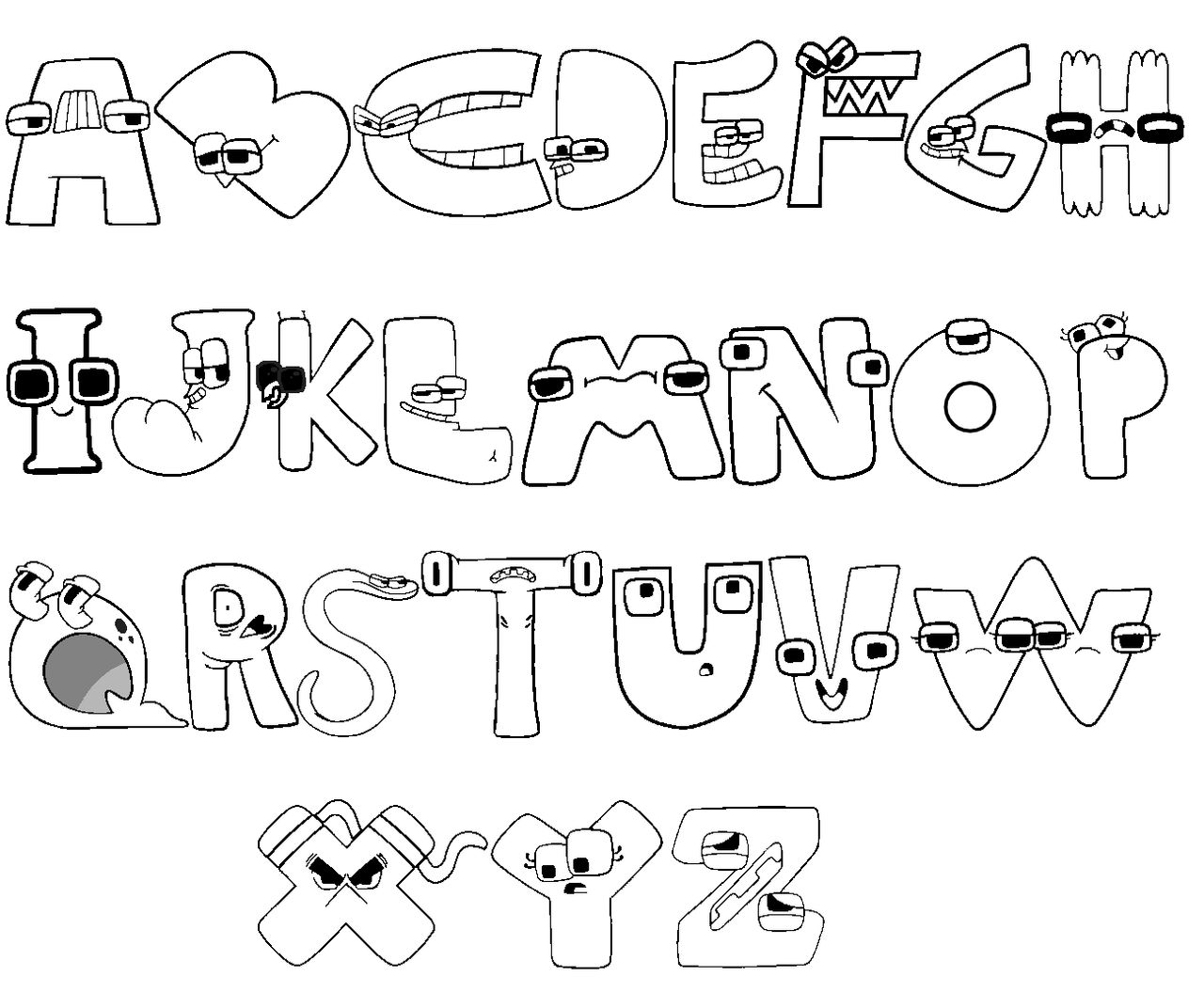 Alphabet lore base by fluffyiscool on