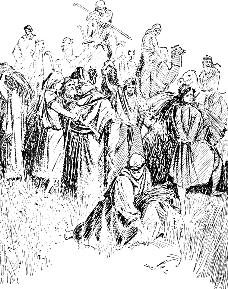 Ruth gleaning in the field of boaz