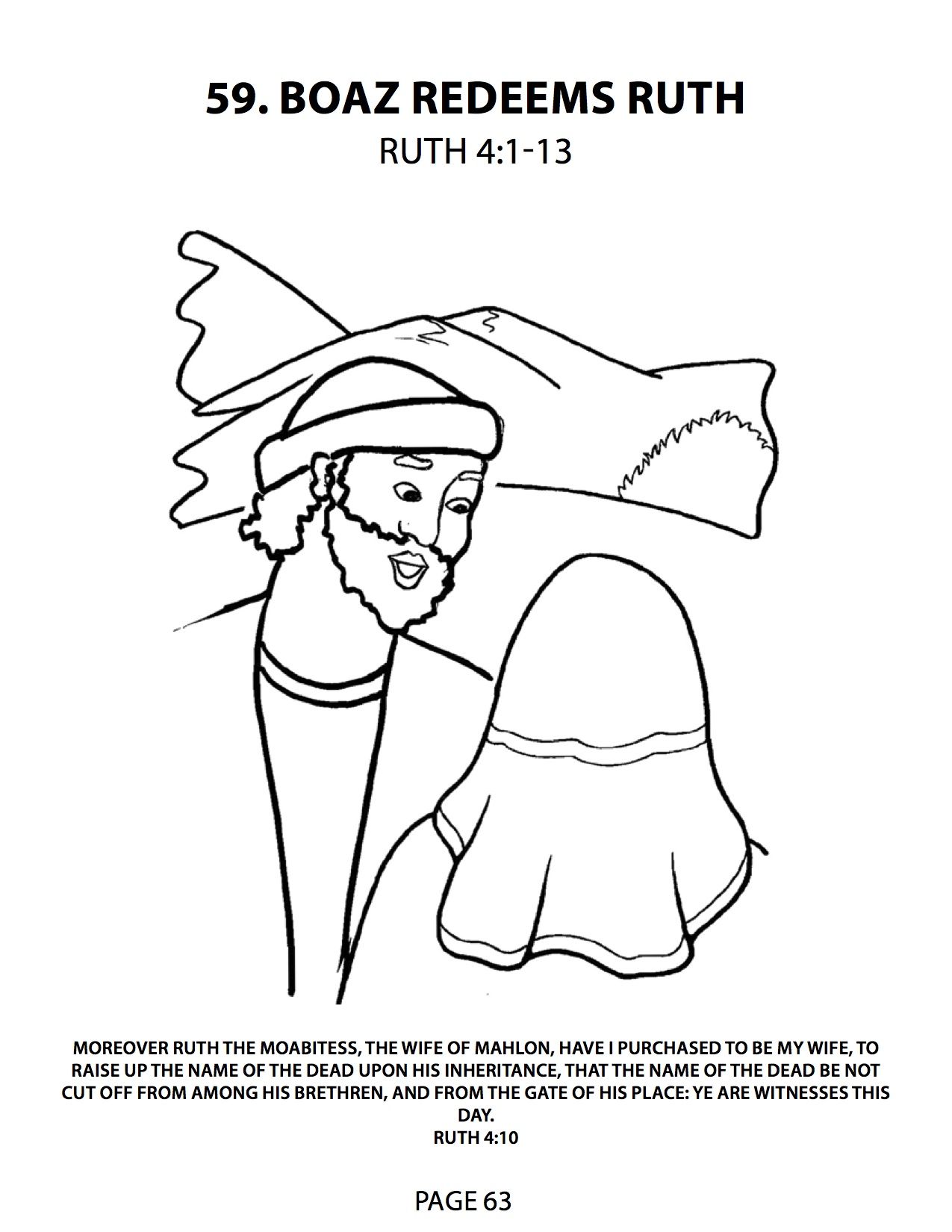 Boaz and ruth coloring pages