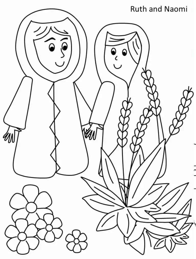 Ruth and boaz fãrbung seite