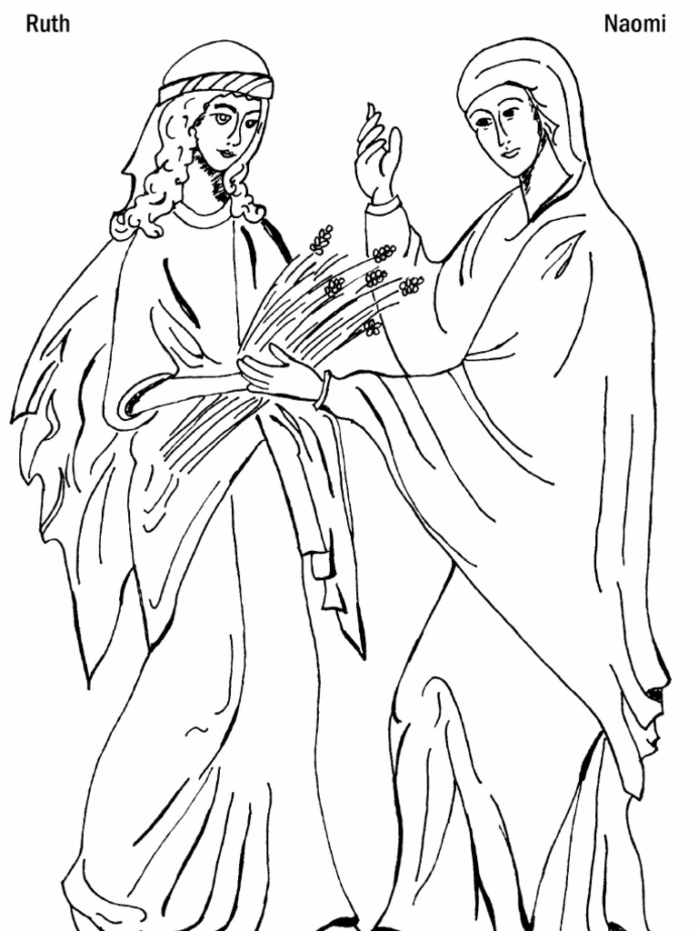 Ruth and naomi coloring page pdf