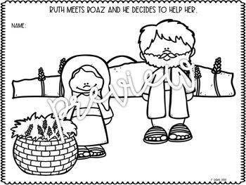 Ruth naomi coloring sheets for sunday school or homeschool print go