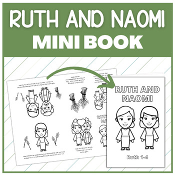 Ruth and naomi mini book bible story crafts sunday school lessons preschool