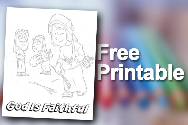 Free printable ruth naomi and boaz coloring page
