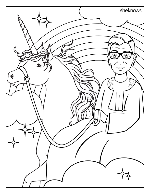 Printable ruth bader ginsburg coloring book â