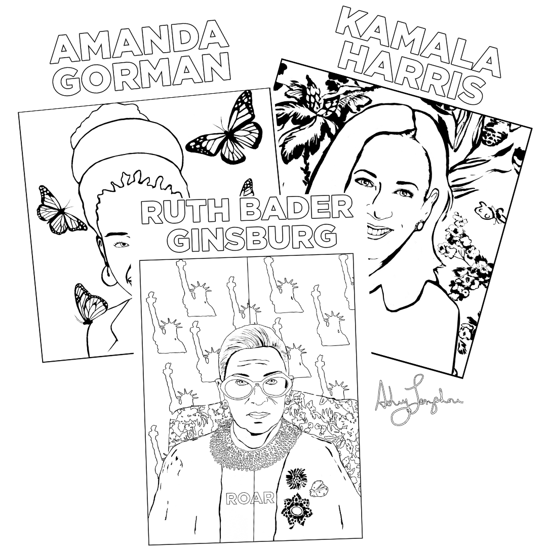 Art mighty women coloring pages