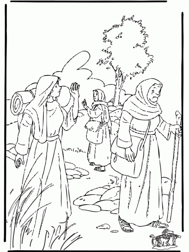 Ruth bible coloring sheet