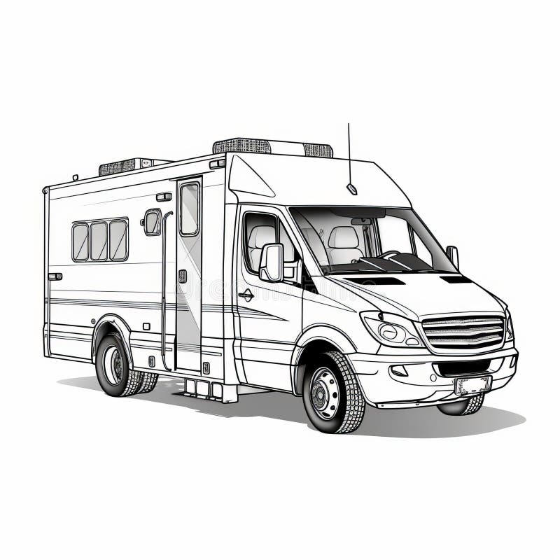 Rv coloring pages stock illustrations â rv coloring pages stock illustrations vectors clipart