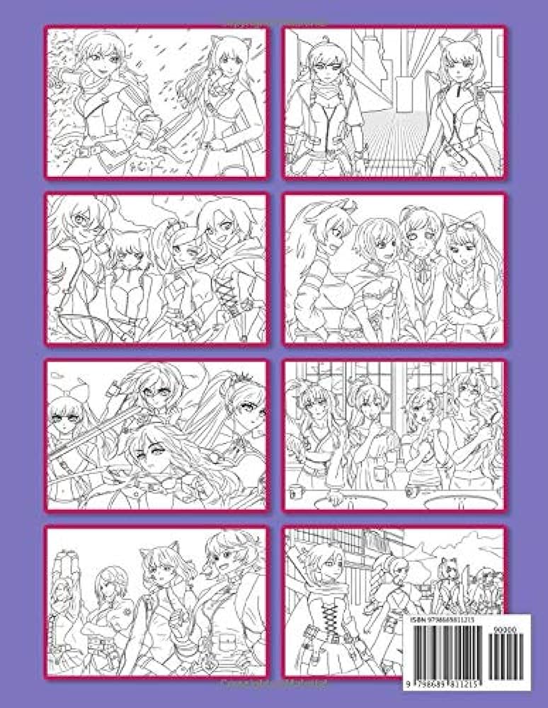Rwby coloring book rwby impressive coloring books for kids and adults rintaro teruya books