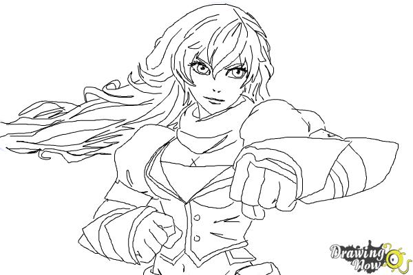 How to draw yang xiao long from rwby