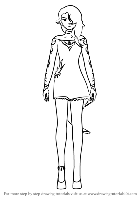 How to draw cinder fall from rwby rwby step by step