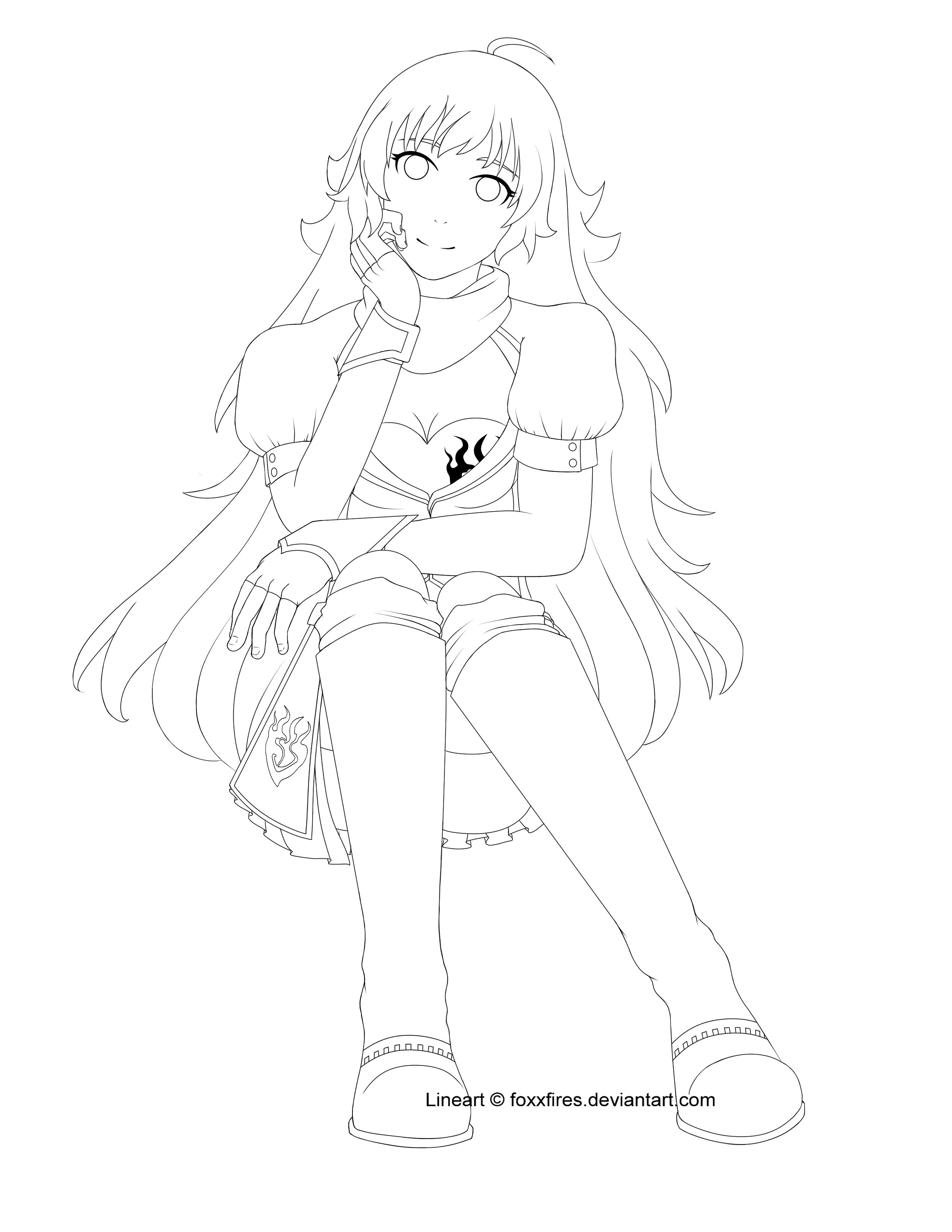 Yang xiao long colouring page free by foxxfires on
