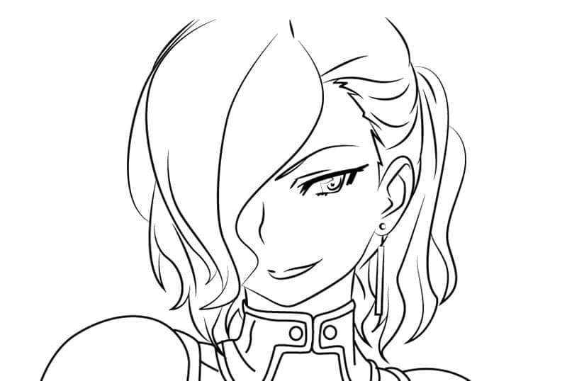 Rosalia from sword art online coloring page