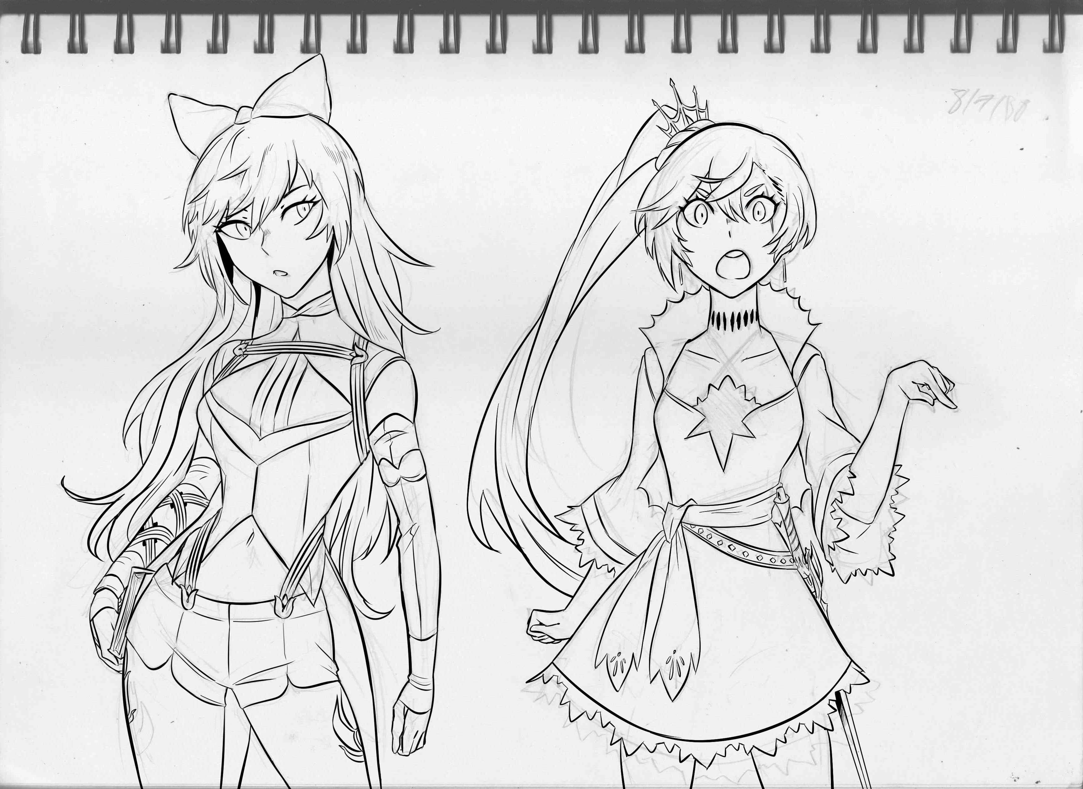 Redesigning team rwby part blake weiss now for colours sytokun r rwby