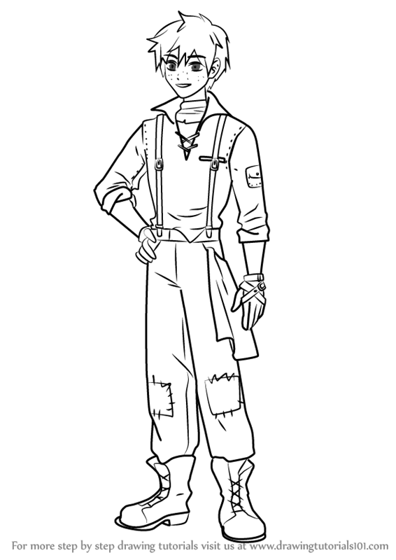 How to draw oscar pine from rwby rwby step by step