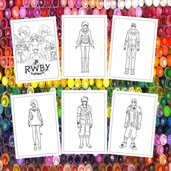 Get creative with ruby rose and team rwby coloring pages collection for kids