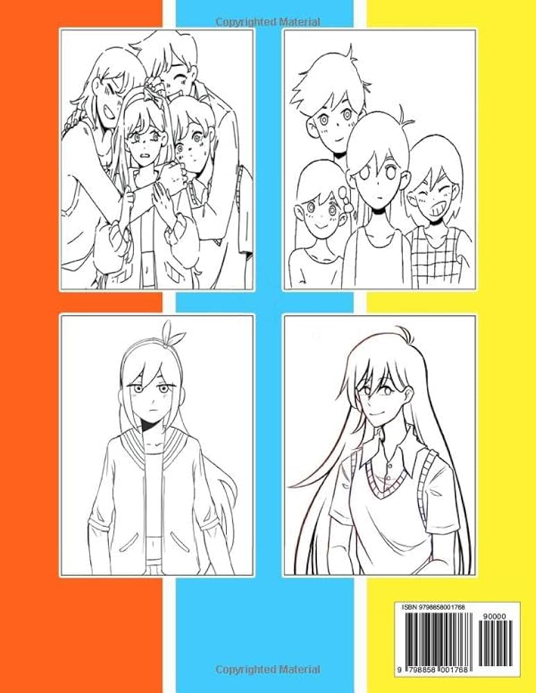 Omori coloring book cute character for fan men teen women kid student a jumbo colouring for kids ages