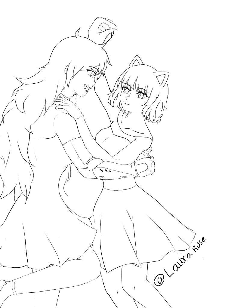 Rwby yang x blake rwby amino
