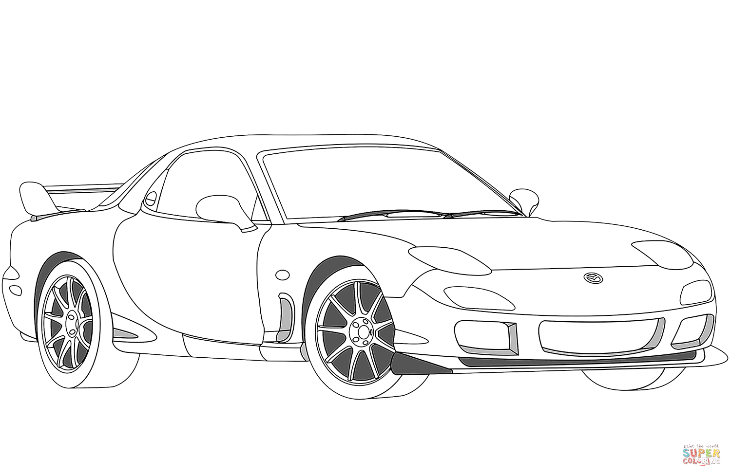 Mazda rx coloring page free printable coloring pages