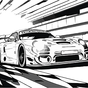 Exotic sports cars coloring book sport car coloring book for adults