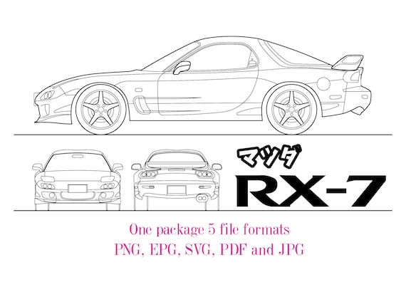 Mazda rx fd instant download jdm legend svg eps pdf jpg and png download now