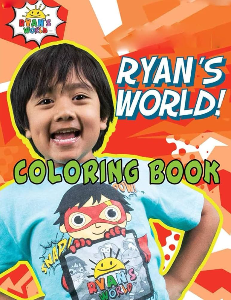 Ryan world coloring book an amazing coloring book for kids perfect gift for fans by