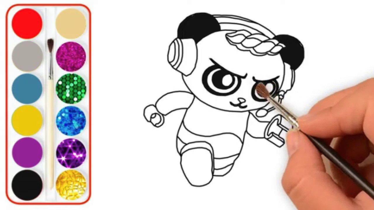 Learn colors coloring tag with ryan game bo panda