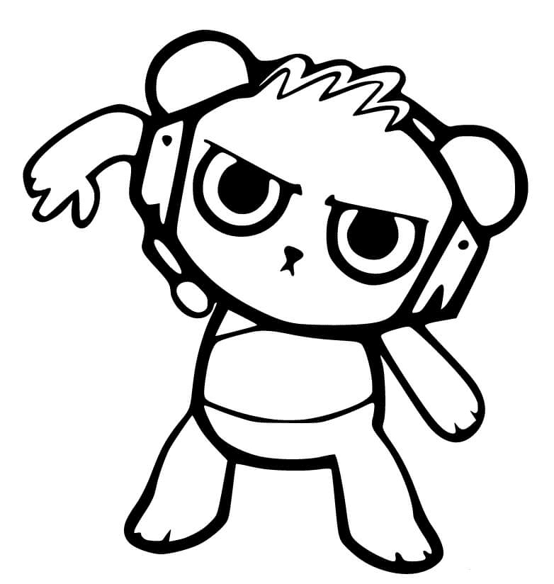 Amazing bo panda coloring page