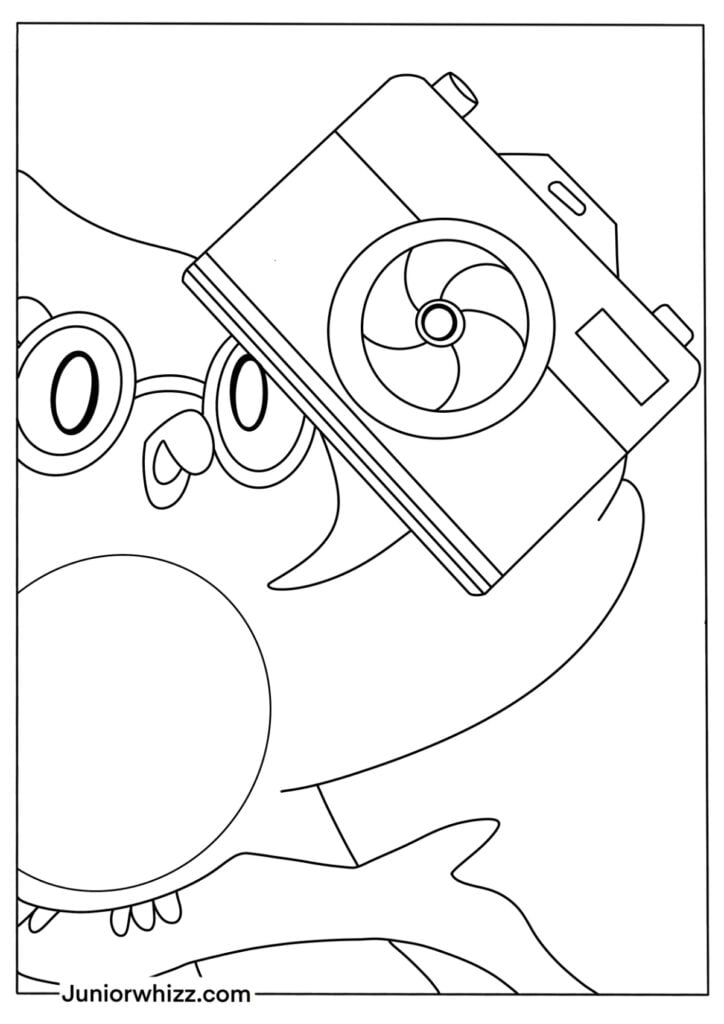 Camera coloring pages for kids free printable pdfs