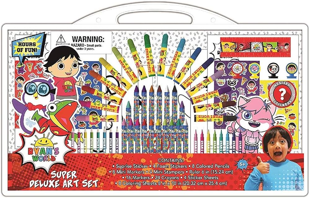 Innovative designs nickelodeon ryans world super deluxe art supplies set w coloring pages stampers stickers buy online at best price in k