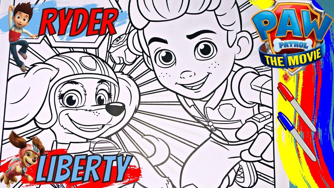 Paw patrol coloring page paw patrol ryder paw patrol liberty paw patrol the movie yes
