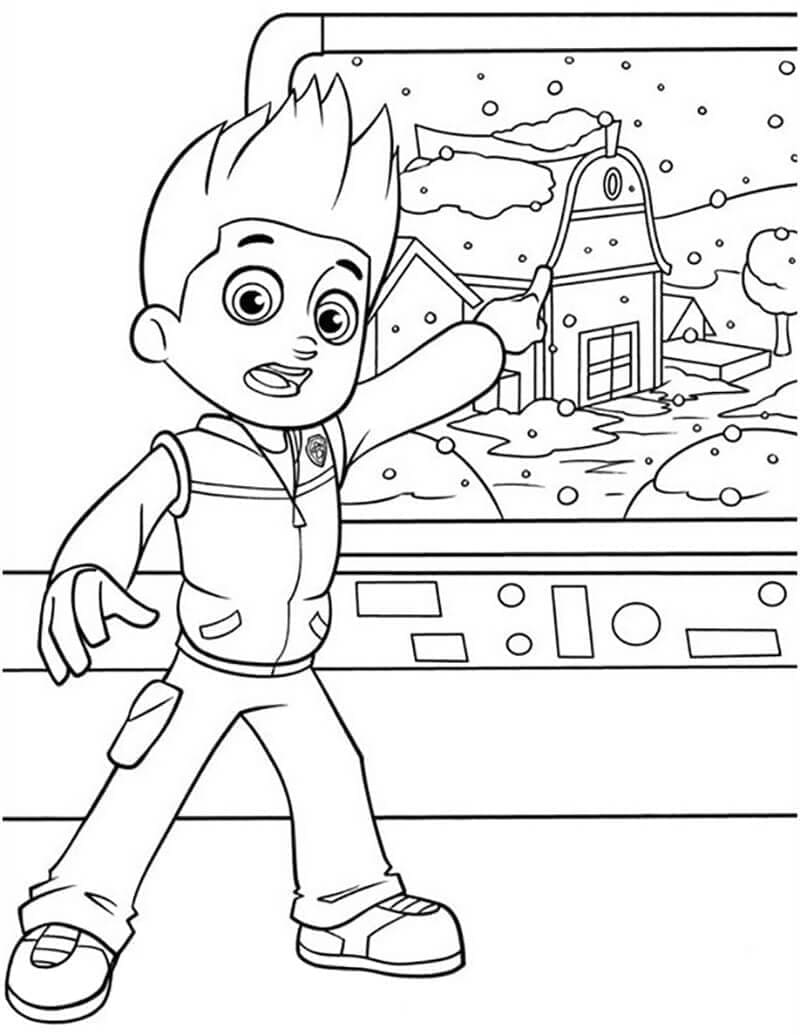 Ryder paw patrol image coloring page