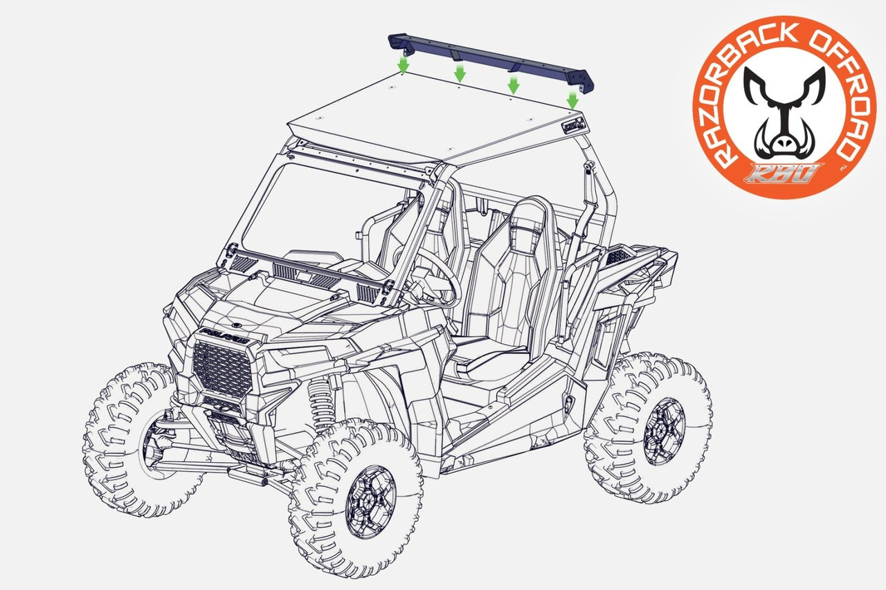 Polaris rzr roof air foil by razorback offroad