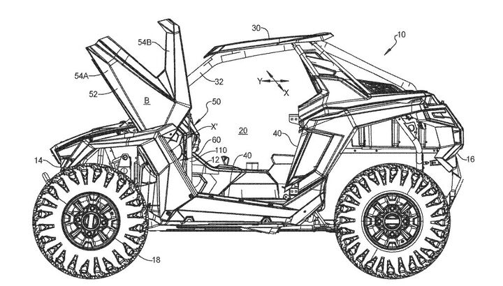 Polaris news scissor doors patent trademark for pro r