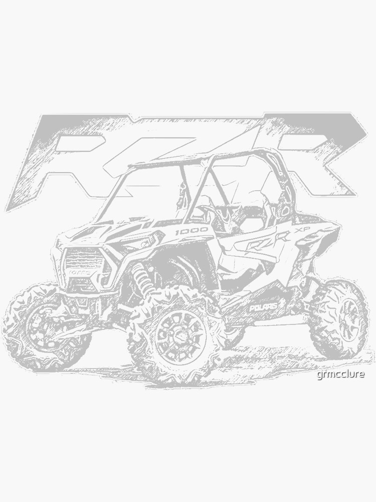 Rzr coal sketch outline sticker for sale by grmcclure