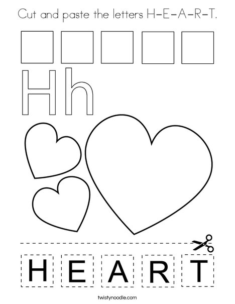 Cut and paste the letters h