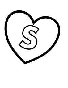 Valentines hearts alphabet s coloring page heart coloring pages star coloring pages owl coloring pages