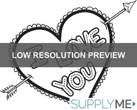 Printable i love you heart coloring page for kids â