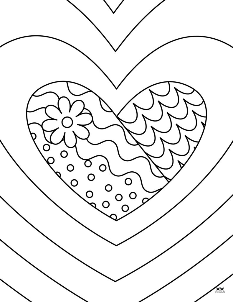 Heart coloring pages