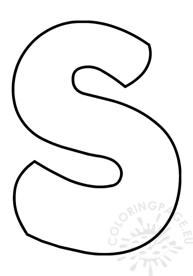 Free bubble letter s coloring page