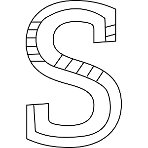 Uppercase s coloring page