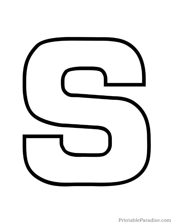 Printable letter s outline