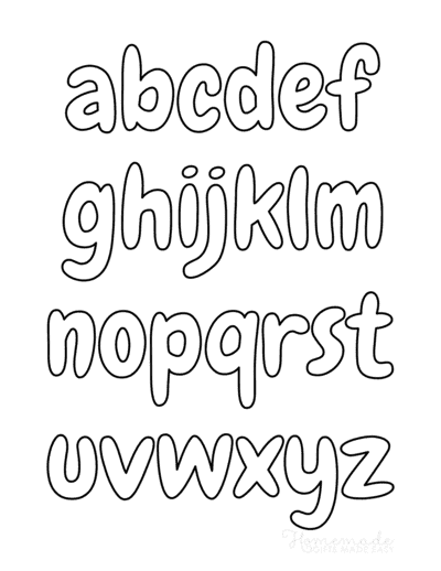Free printable bubble letters for crafts